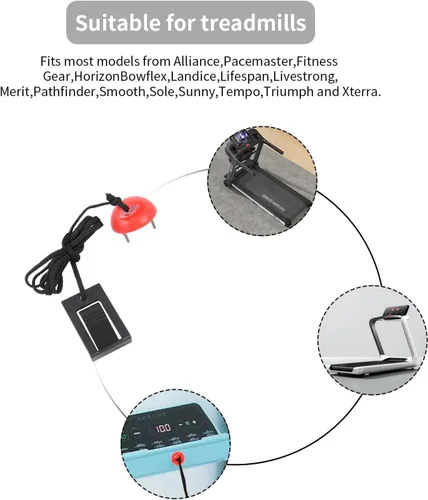 Vista 4 de Cerradura magnética de seguridad compatible con cinta de correr Nordic-Track/FreeMotion/Proform, interruptor de parada de emergencia universal