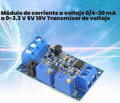 Vista 2 de Acxico 4 unids módulo convertidor de corriente a voltaje 0/4-20mA a 0-3.3V 0-5V 0-10V Transmisor de voltaje Conversión de señal Placa