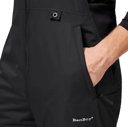Vista 4 de Lelaki Mens Snow Bibs Ski Waterproof Windproof Insulated Overalls Snowboard Pants Winter