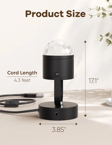 Vista 4 de Joyzy Lámpara de Mesa de Ondas Oceánicas Dinámicas Enchufable, Proyector de Luz Nocturna de Ondas de Agua para Habitación, Fiesta, Decoración