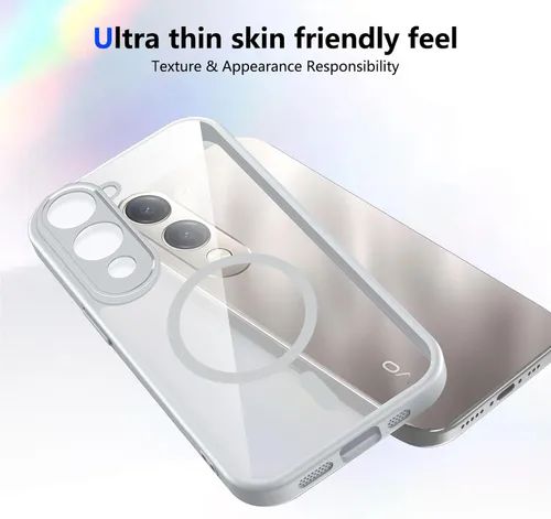 Vista 255 de Funda magnética transparente compatible con Xiaomi 17T, color negro 2 en 1 PC + TPU cubierta de teléfono a prueba de golpes, carcasa protectora