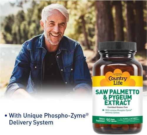 Vista 9 de Country Life Saw Palmetto y extracto de Pygeum - Suplemento de salud de próstata para la salud masculina - Promueve la función saludable del tracto