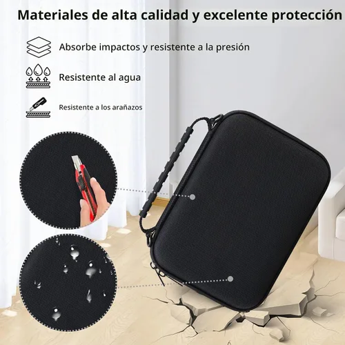 Vista 5 de Funda rígida de viaje para cámara digital Sony ZV-1F / ZV-1 / ZV-1 II, funda protectora para kit de accesorios Vlogger, trípode y micrófono