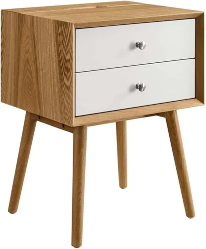 Vista 11 de Modway EEI-4343-WAL-WAL Mesita de noche de madera de brasa, nogal