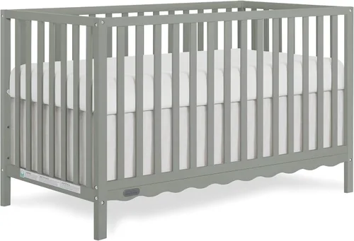 Vista 12 de Dream On Me Synergy Wave 5-in-1 Convertible Full Size Baby Crib, Walnut