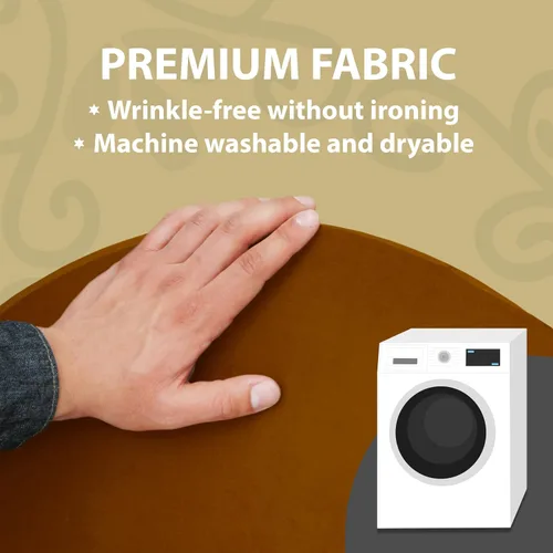 Vista 6 de Mantel plegable flexible de licra para cóctel marrón de 24 pulgadas de diámetro x 30 pulgadas de altura