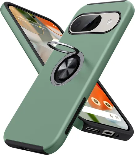 Vista 37 de JAME Funda delgada para Google Pixel 7 Pro, soporte de anillo a prueba de Azul