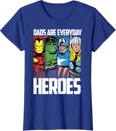 Vista 9 de Marvel Camiseta gráfica de héroes cotidianos para el Día del Padre de los Vengadores, Negro