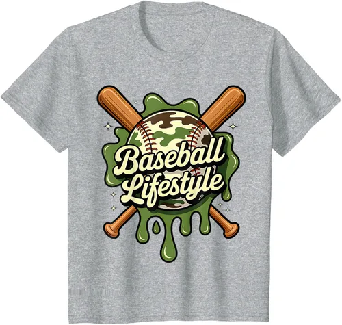 Vista 39 de Baseball Life Style 101 Apparel Youth Drip Baseball Boys Kid Camiseta