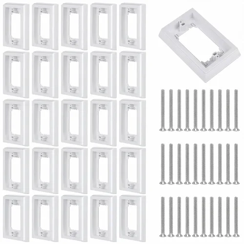 Vista 9 de Kanayu Extensor de caja eléctrica de 4/5 de una sola banda, con certificación UL, extensores de receptáculo para caja eléctrica e interruptor