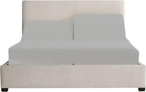 Vista 29 de Cottingon Juego de sábanas de 5 piezas tamaño King dividido para camas dobles ajustables, sábanas de microfibra de lujo suave XL para colchón