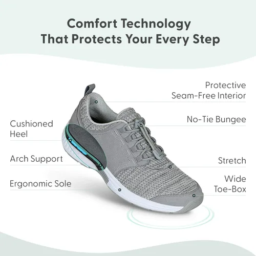 Vista 9 de Orthofeet Zapatillas ortopédicas de punto Francis sin ataduras para mujer