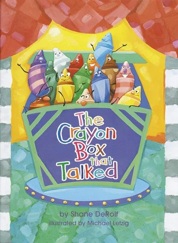 Vista 2 de The Crayon Box That Talked by Shane Derolf - Juego de regalo de libro de amistad y un crayón de felpa roja