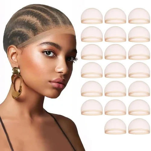 Vista 6 de MSCOCO Gorras de peluca para mujer, gorra de peluca HD para peluca frontal de encaje HD, gorra calva para pelucas, 4 piezas de gorras para pelucas