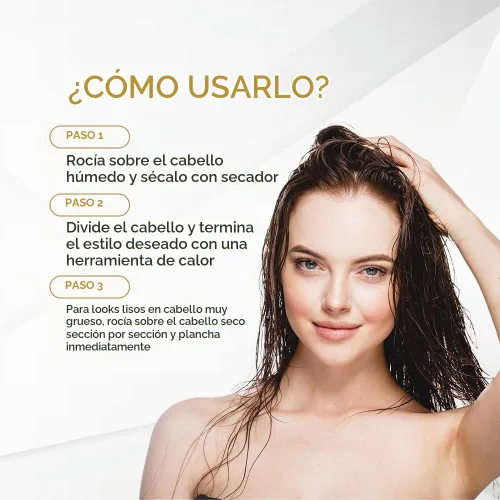 Vista 9 de Spray protector de calor, protector térmico ligero para el cabello, ayuda a proteger contra roturas, encrespamiento y sequedad, 8.5 onzas líquidas