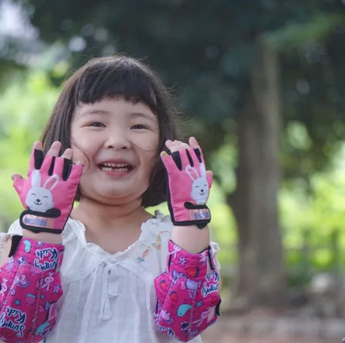 Vista 6 de Guantes de bicicleta para niños equilibrados, bicicleta de montaña, ciclismo I, transpirables, sin dedos, guantes de ciclismo con cojines extra