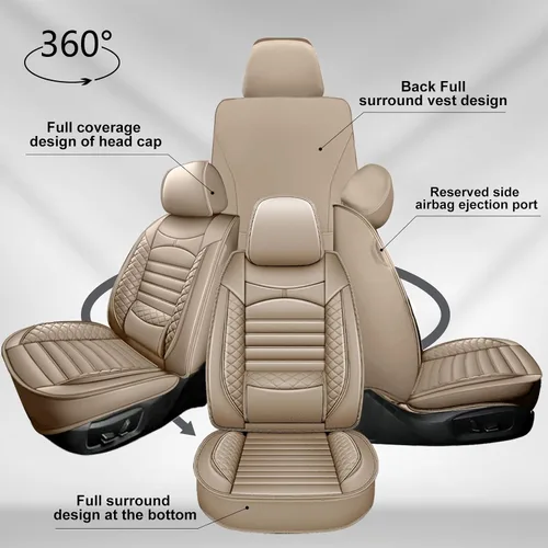 Vista 7 de 2 Fundas Protectoras para Asientos Delanteros para Hyundai Tucson 2010-2025 2026: De Cuero Sintético, Suave, Cómodo, Duradero, Impermeable