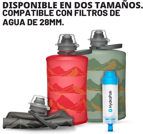 Vista 5 de HydraPak Stow Collapsible Water Bottle (350ml, 500ml, 1L)