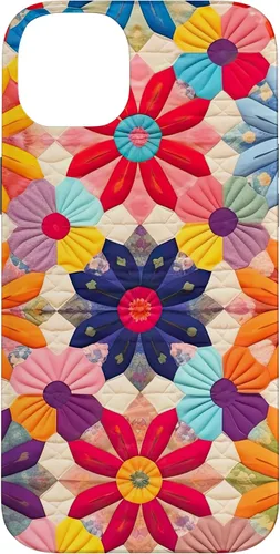 Vista 15 de Quilting Flower Blooms Quilt Pattern Case for iPhone 17