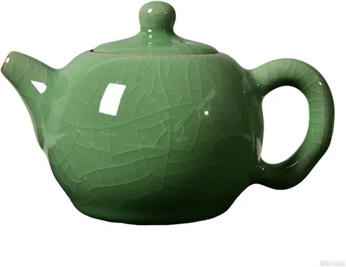 Vista 9 de Tetera Celadon, tetera de porcelana verde jade, utensilio de té de kungfu, ceremonia de té, 4 colores opcionales, (verde claro)