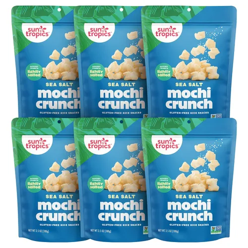 Vista 11 de Sun Tropics Mochi Crunch Golden Curry 3.5 oz (paquete de 6) Puffs de arroz