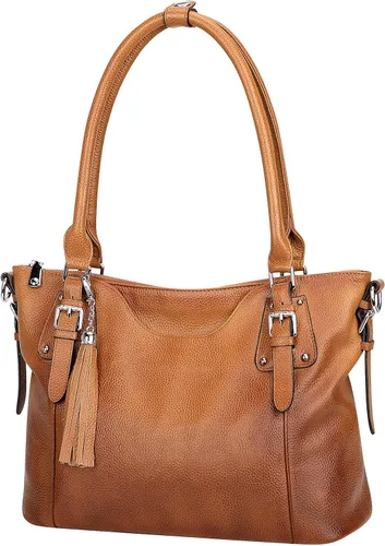 Vista 2 de Over Earth Bolsos de hombro para mujer, bolso cruzado de cuero suave