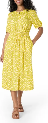 Vista 14 de Amazon Essentials Vestido midi acampanado de media manga con botones frontales y cordón en la cintura para mujer, con bolsillos Negro