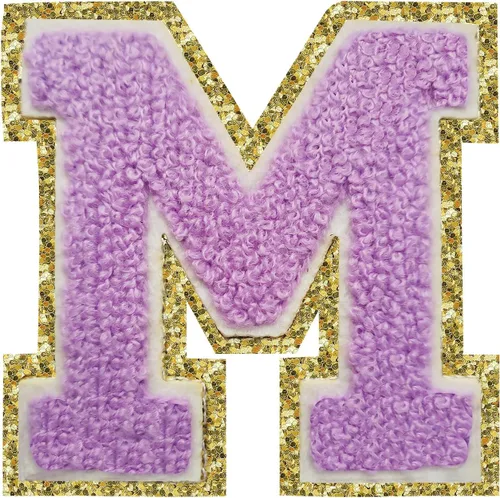 Vista 83 de 3Pcs Letter Patches Varsity Glitters Chenille,SPRT Iron on Blue Letter Patch,Alphabet Cloth Patch for Team Costume Decoration 3.1in Height S