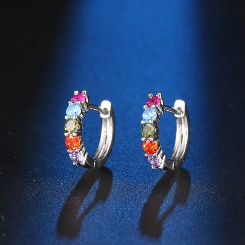 Vista 5 de Conjuntos de joyas de collares y aretes de gemas coloridas aniversario cumpleaños día de la madre regalos para mujeres esposa mamá mejor amiga