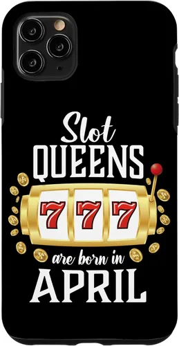 Vista 13 de Slot Queens Are Born In April Casino Women's Birthday Case for iPhone 16