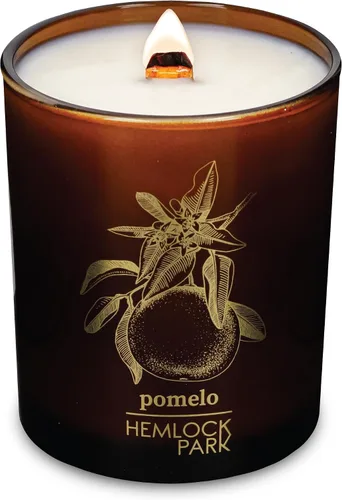 Vista 19 de Hemlock Park Vela de mecha de madera ámbar y dorada hecha a mano con cera de coco natural (estándar de 7.2 onzas, ámbar) Crackling Wood Wick
