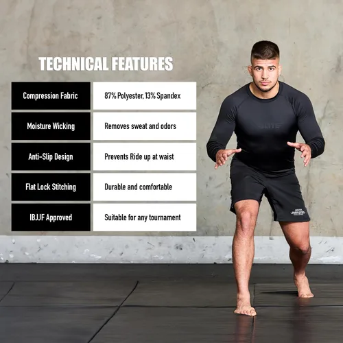 Vista 17 de Elite Sports MMA, BJJJ, No-Gi, protección de entrenamiento de manga corta