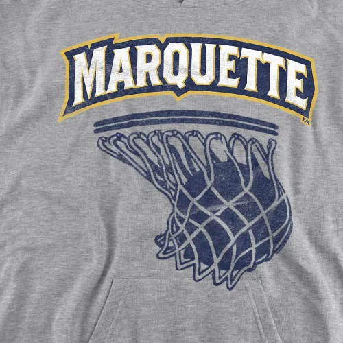 Vista 2 de Marquette University Sudadera con capucha oficial de baloncesto para niños y niñas