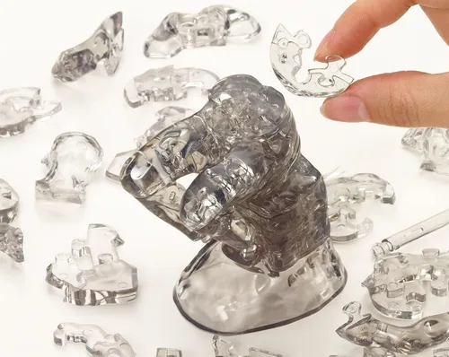 Vista 4 de Beverly Rompecabezas 3D cristalino - El pensador (43 piezas) rompecabezas de cristal