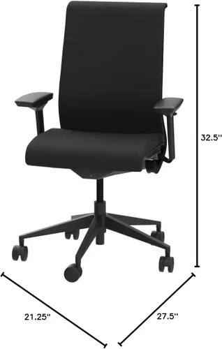 Vista 3 de Steelcase Think - Silla de tela, color negro