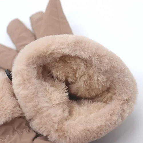 Vista 3 de Guantes de forro polar para pantalla táctil a prueba de viento de invierno para mujer