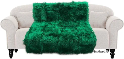 Vista 15 de Manta de felpa de piel sintética, manta de piel moderna, manta pequeña para bebé, pelo largo, color negro, peludo - Fur Accents (2 x 3 pies, negro)