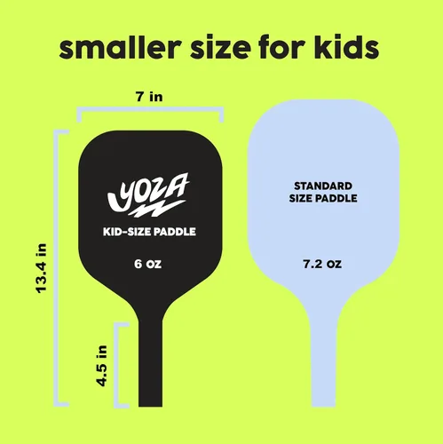 Vista 7 de Kids Pickleball Paddle Set of 2 - Includes 2 Pickleball Paddles with 2 Balls, Lightweight, Fiberglass, Better Control, Beginner Racket, Perfect