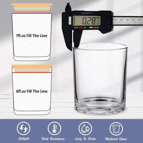 Vista 3 de SUPMIND Paquete de 30 - tarros de vela de cristal, tarros vacíos transparentes de 7 onzas con tapa hermética de bambú, recipientes de velas a granel