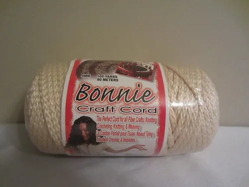 Vista 2 de Compra a granel: Cordón de macramé trenzado Bonnie de carne 0.157 in 100 yardas (paquete de 2)