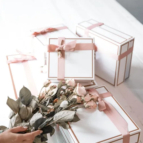 Vista 7 de 6 rollos de cinta para ramo de flores, 1 pulgada x 30 yardas, cinta de satén de doble cara rosa polvorienta, cintas de seda rosa para invitaciones