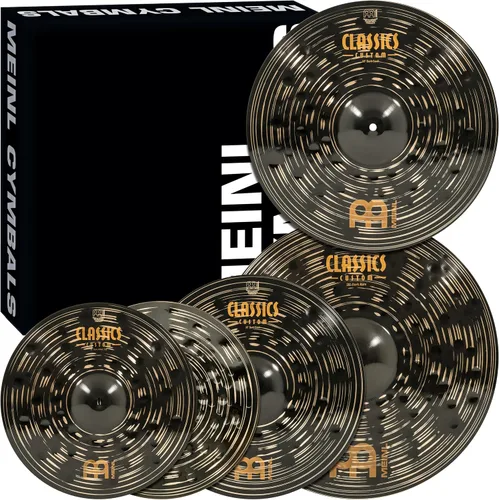 Vista 13 de Conjunto de platillos en caja con hihats de 15", choque de 20", choque-paseo de 22" más un choque de basura de 18" gratis – Classics Custom Dark