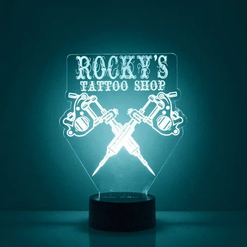 Vista 19 de Luz de noche personalizada para barbería con letrero LED de poste de barbero con mando a distancia, pantalla iluminada con nombre o imagen Peluquero