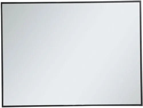 Vista 24 de Elegant Decor Monet - Espejo rectangular con marco de metal (60 x 18 pulgadas), color negro