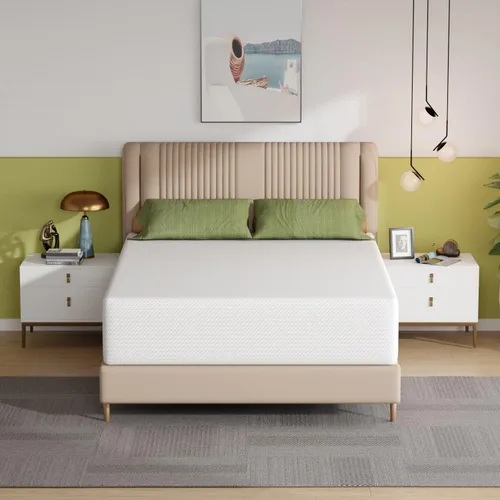 Vista 33 de PayLessHere Colchón individual de 5 pulgadas, colchón de espuma viscoelástica de gel de firmeza media, color blanco, con funda de cremallera