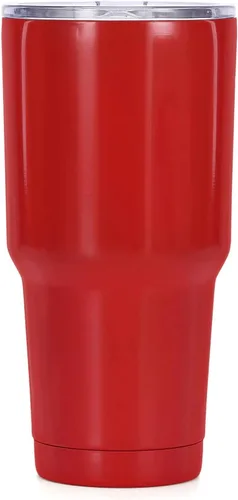 Vista 8 de Muka Vaso de acero inoxidable de 30 onzas con tapa resistente, taza de viaje aislada de doble pared, color azul rey Azul Real