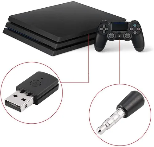 Vista 2 de Mini adaptador USB inalámbrico, receptor de dongle Bluetooth y transmisores se conectan a cualquier dispositivo de audio Bluetooth, enchufe