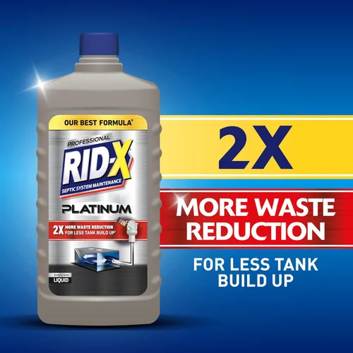 Vista 6 de RID-X Tratamiento de tanque séptico Platinum Liquid Suministro de 6 meses - Nuestra mejor fórmula con x2 más reducción de residuos