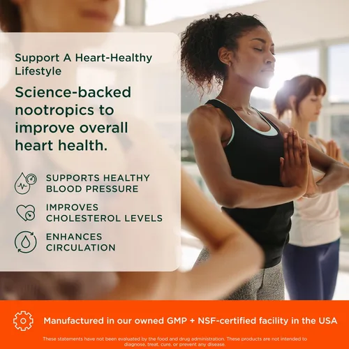 Vista 3 de The Genius Brand Genius Heart - Suplemento de salud para adultos para apoyo diario de la función cardíaca - Apoya el flujo de sangre y oxígeno - Con