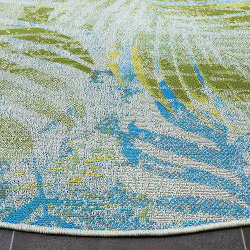 Vista 4 de SAFAVIEH Summer Collection SMR485Y - Alfombra decorativa de 2 x 8 pies, para interiores y exteriores, no desprende pelusa, fácil de limpiar